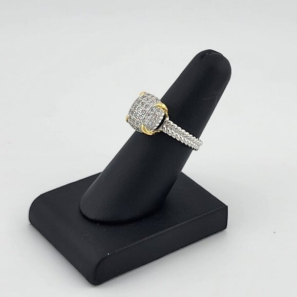 Sterling Silver 925 Ring with Cubic Zirconia Stones – Fresh, Elegant, and Brand - Picture 2 of 8